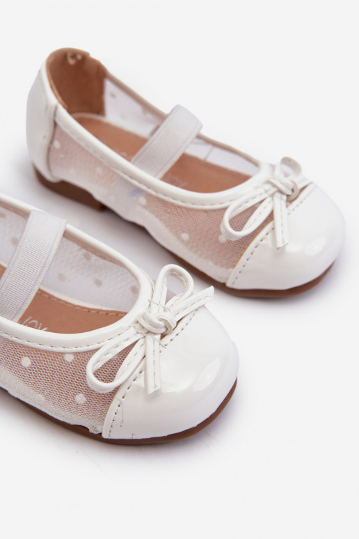 bailarinas infantiles con cintas en color blanco Jellema