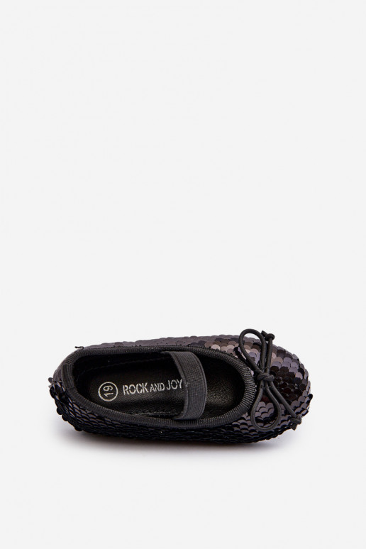 Bailarinas Infantiles Ozdobione Cekinami color negro Weries Bailarinas Infantiles Ozdobione Cekinami color negro Weries