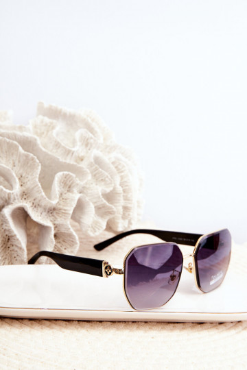 Gafas de Sol Mujer UV400 Negro y dorado