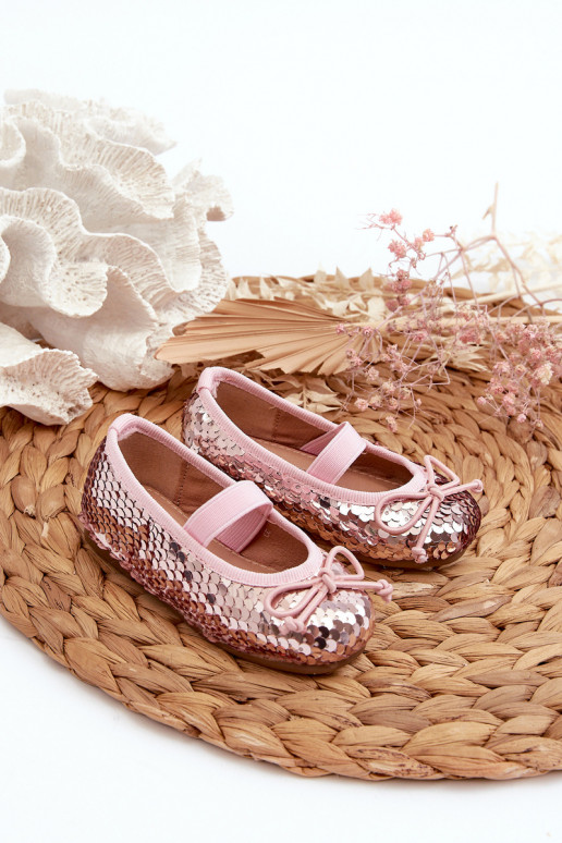 Bailarinas Infantiles Ozdobione Pekinami color rosa Weries