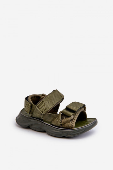 Sandalias infantiles con cierres adhesivos color verde Orretta