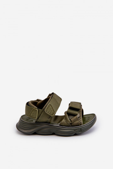 Sandalias infantiles con cierres adhesivos color verde Orretta 2