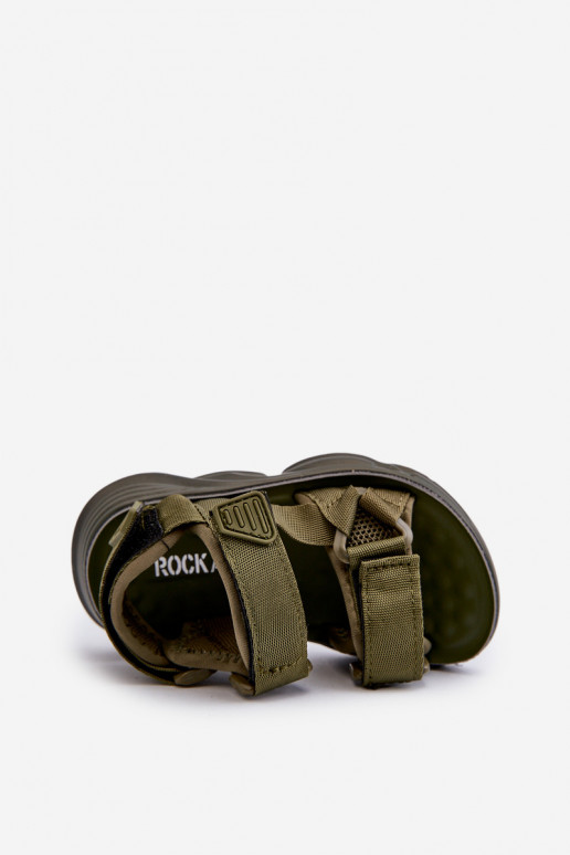 Sandalias infantiles con cierres adhesivos color verde Orretta Sandalias infantiles con cierres adhesivos color verde Orretta