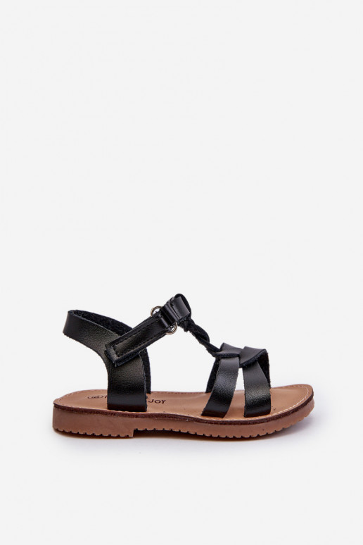 sandalias Infantil con cierres adhesivos color negro Sarniema