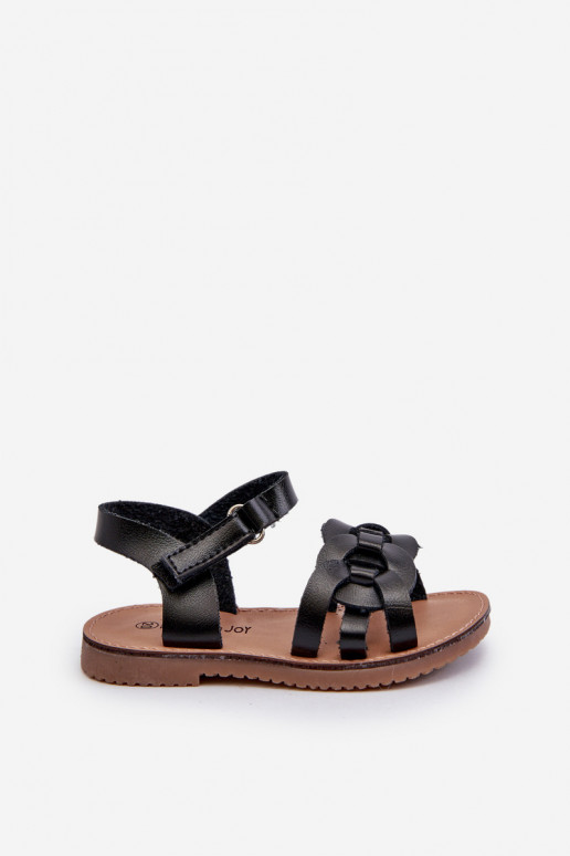 sandalias Infantil con cierres adhesivos color negro Venikoria