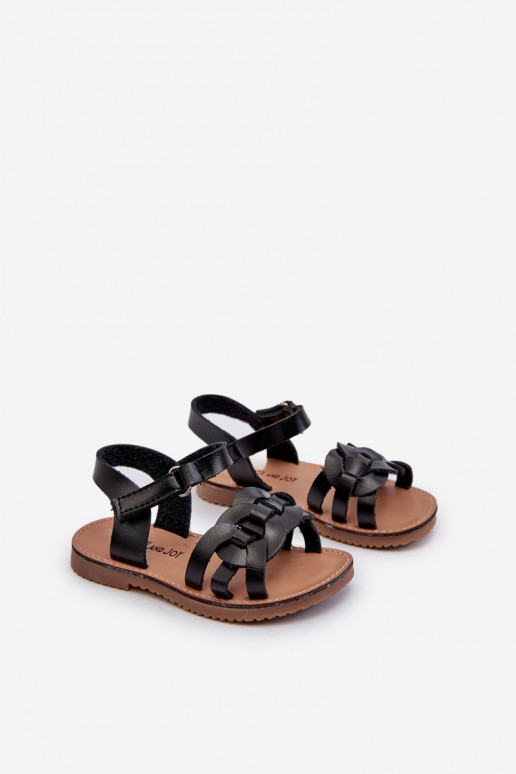sandalias Infantil con cierres adhesivos color negro Venikoria