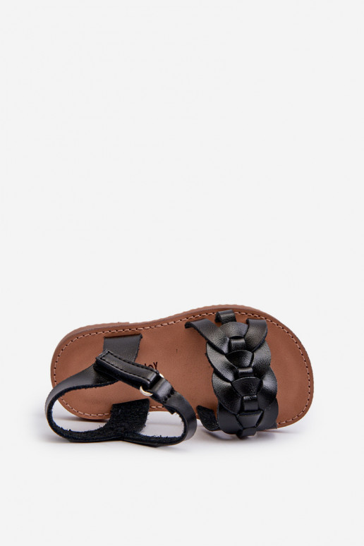 sandalias Infantil con cierres adhesivos color negro Venikoria