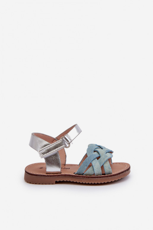 sandalias Niños con cierres adhesivos Z Przeplatającymi Się Paseczkami color azul Dianttha