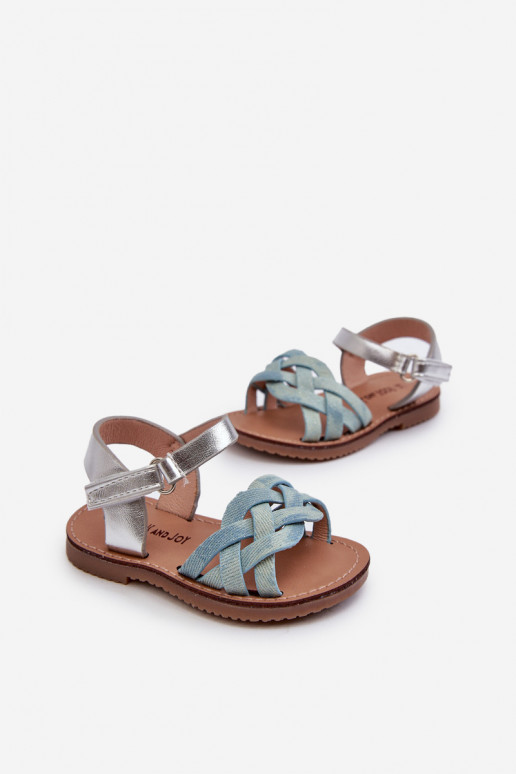 sandalias Niños con cierres adhesivos Z Przeplatającymi Się Paseczkami color azul Dianttha