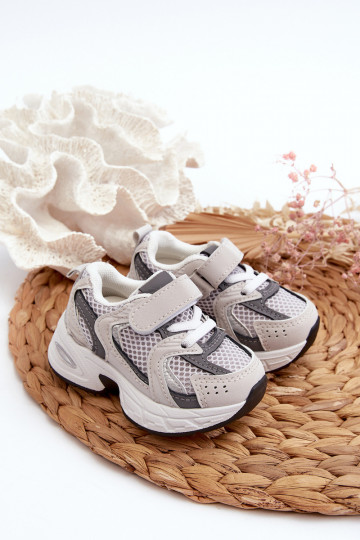 Calzado deportivo infantil Zapatillas modelo zapatillas con cierres adhesivos color gris Rulagia