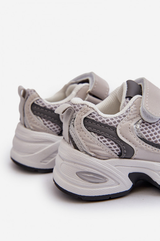 Calzado deportivo infantil Zapatillas modelo zapatillas con cierres adhesivos color gris Rulagia