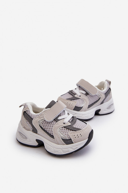 Calzado deportivo infantil Zapatillas modelo zapatillas con cierres adhesivos color gris Rulagia