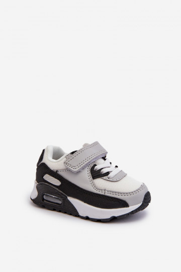 Zapatilla infantil modelo zapatos con cierres adhesivos color gris Krissandra 2