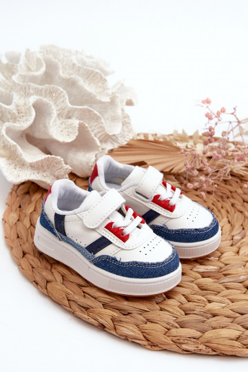Calzado deportivo para niños del modelo clásico en material denim Marlin.