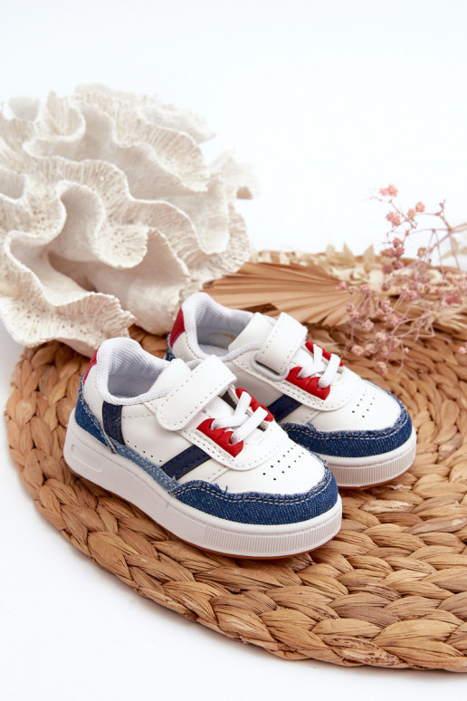 Calzado deportivo para niños del modelo clásico en material denim Marlin.