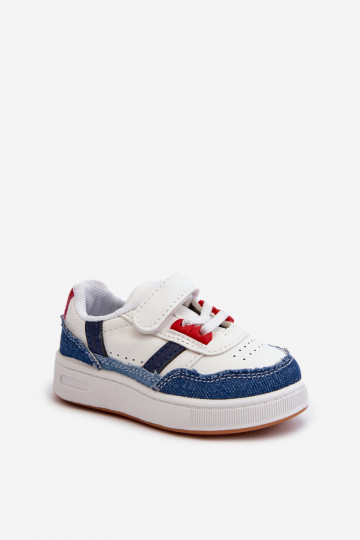 Calzado deportivo para niños del modelo clásico en material denim Marlin. 2