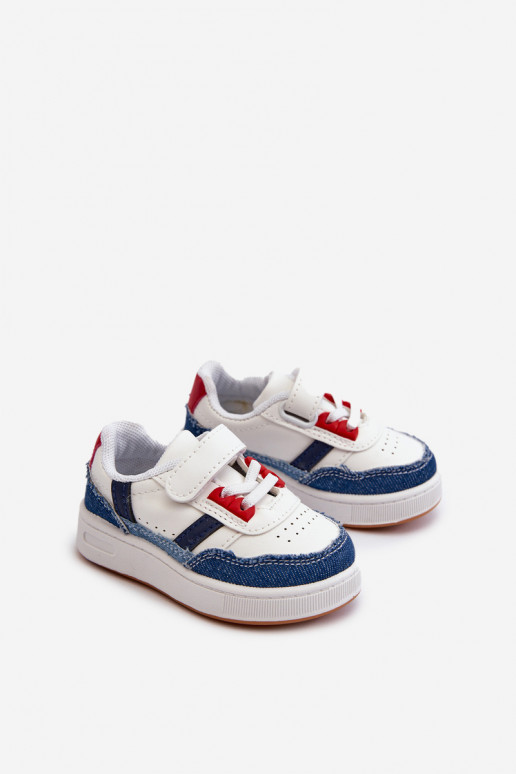 Calzado deportivo para niños del modelo clásico en material denim Marlin.