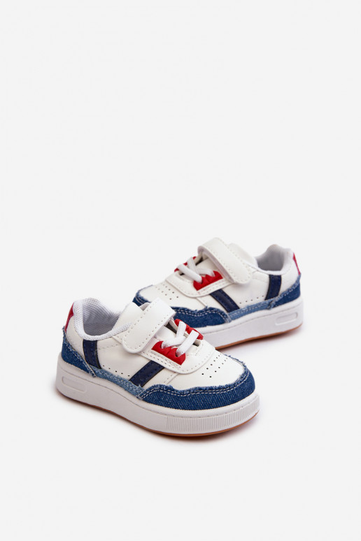Calzado deportivo para niños del modelo clásico en material denim Marlin.