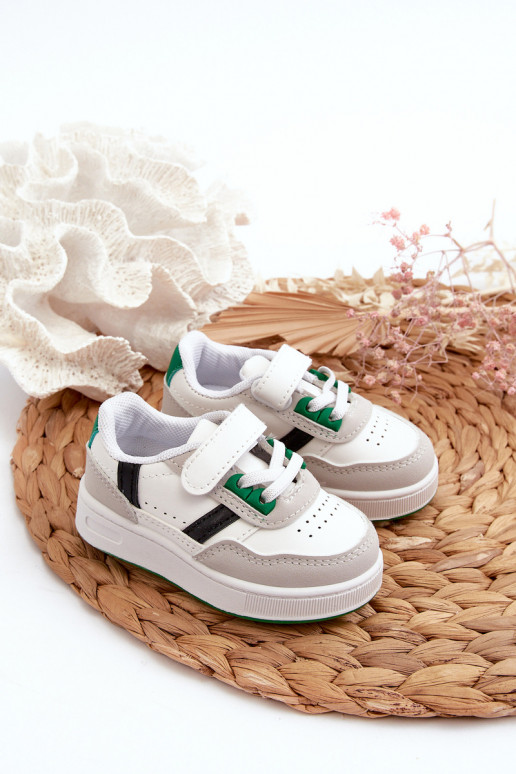 Calzado deportivo infantil del modelo clásico Color blanco-verde Marlin