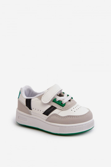 Calzado deportivo infantil del modelo clásico Color blanco-verde Marlin 2