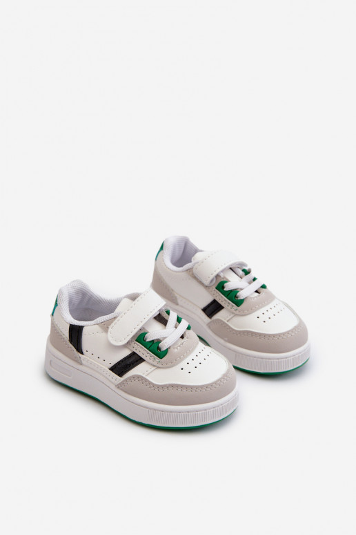 Calzado deportivo infantil del modelo clásico Color blanco-verde Marlin