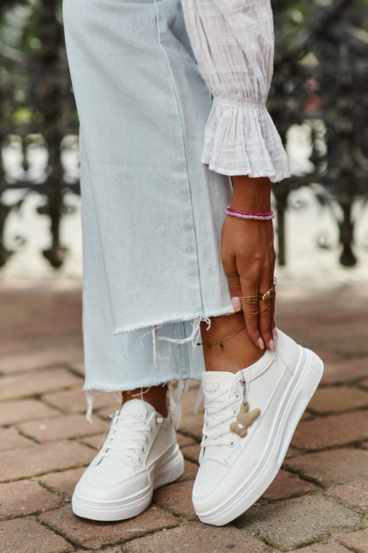 calzado casual calzado deportivo con plataforma con adornos color blanco Vinceza 13613 calzado casual calzado deportivo con plataforma con adornos color blanco Vinceza 13613