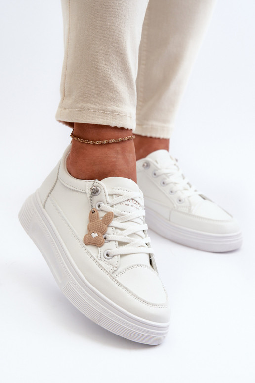 calzado casual calzado deportivo con plataforma con adornos color blanco Vinceza 13613