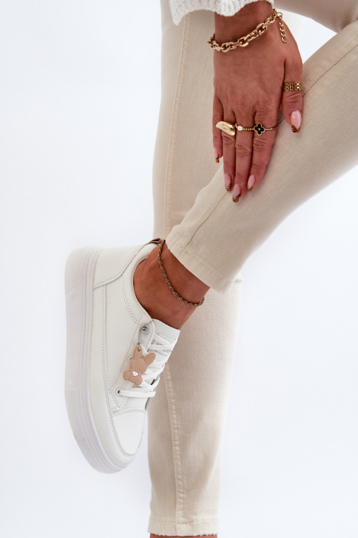 calzado casual calzado deportivo con plataforma con adornos color blanco Vinceza 13613 calzado casual calzado deportivo con plataforma con adornos color blanco Vinceza 13613