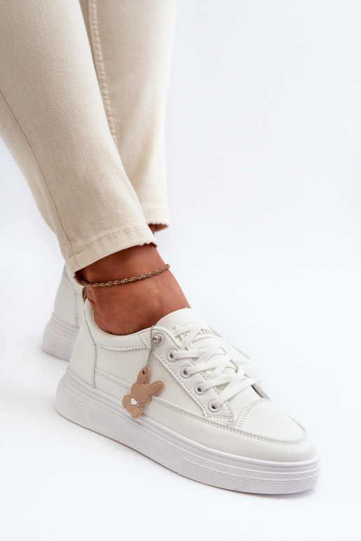 calzado casual calzado deportivo con plataforma con adornos color blanco Vinceza 13613