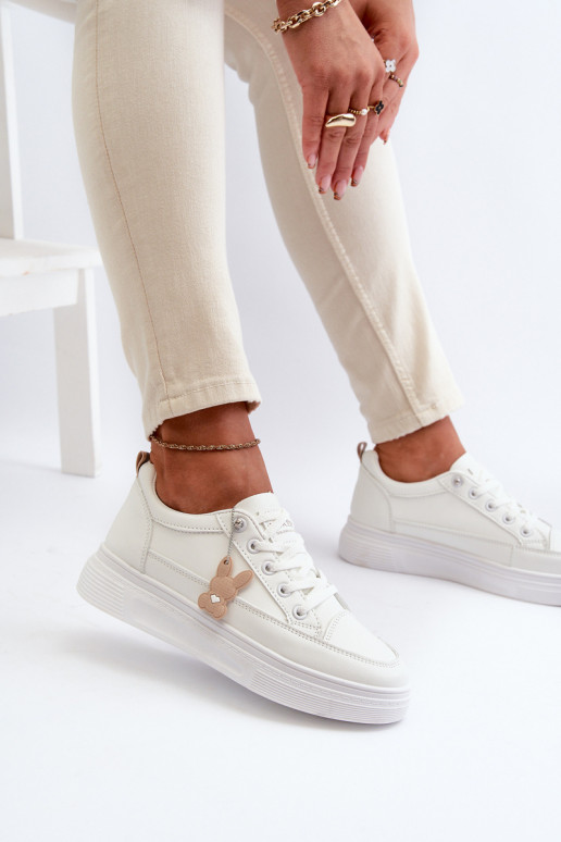 calzado casual calzado deportivo con plataforma con adornos color blanco Vinceza 13613
