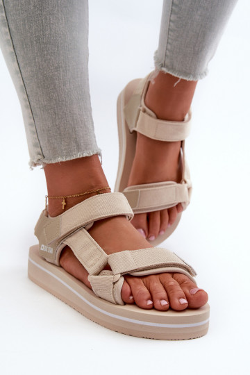 Sandalias mujer plataforma Big Star NN274A535 beige