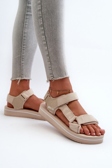 Sandalias mujer plataforma Big Star NN274A535 beige 2