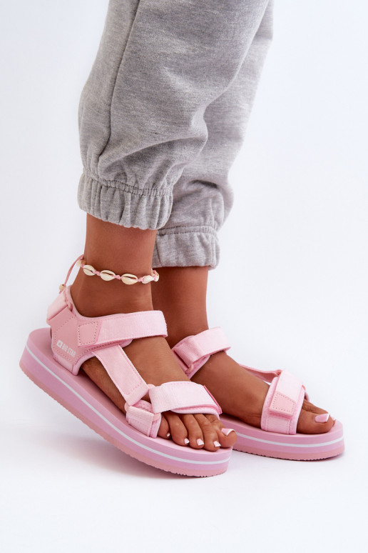 Sandalias de mujer con plataforma Big Star NN274A533 color rosa