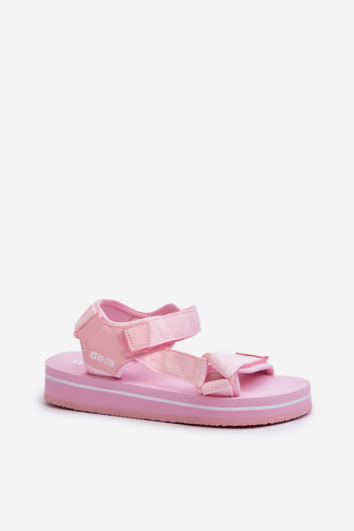 Sandalias de mujer con plataforma Big Star NN274A533 color rosa