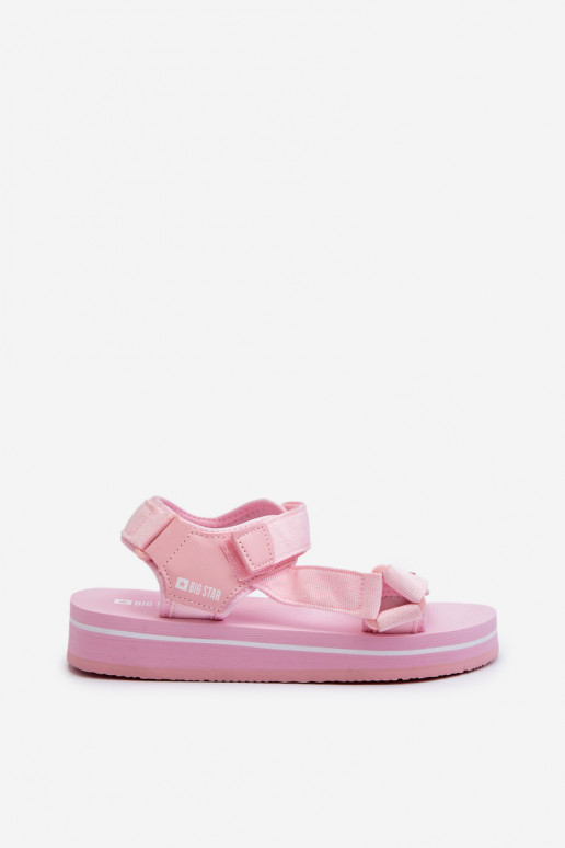 Sandalias de mujer con plataforma Big Star NN274A533 color rosa