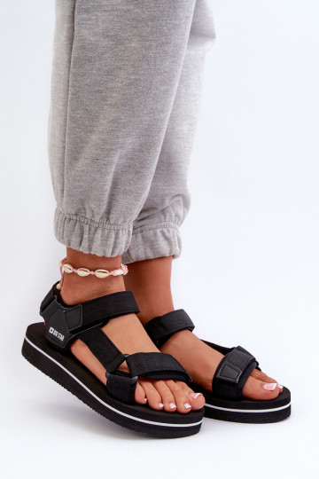 Sandalias de mujer con plataforma Big Star NN274A532 color negro 2