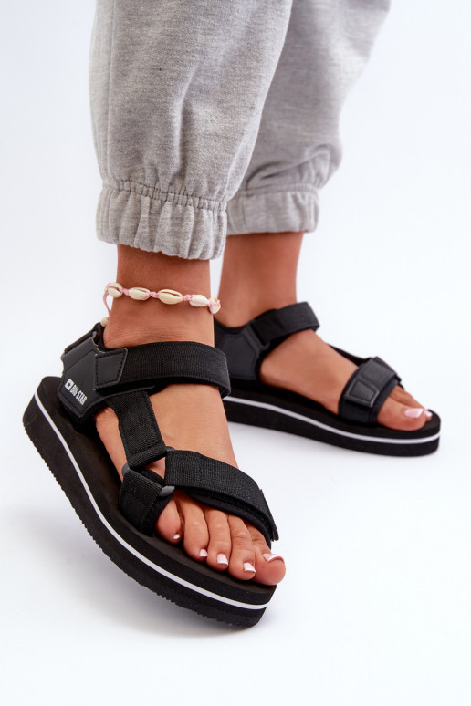 Sandalias de mujer con plataforma Big Star NN274A532 color negro