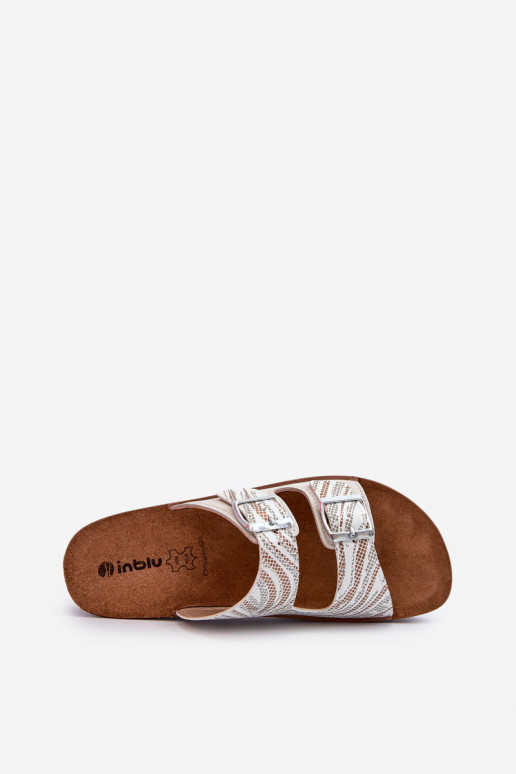 Pantuflas de mujer cómodas con hebillas Inblu CP000045 beige