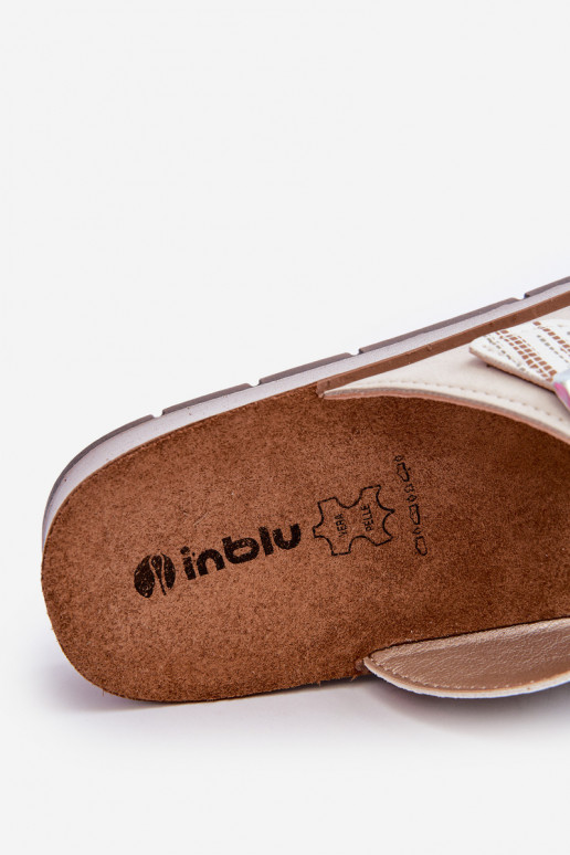 Pantuflas de mujer cómodas con hebillas Inblu CP000045 beige