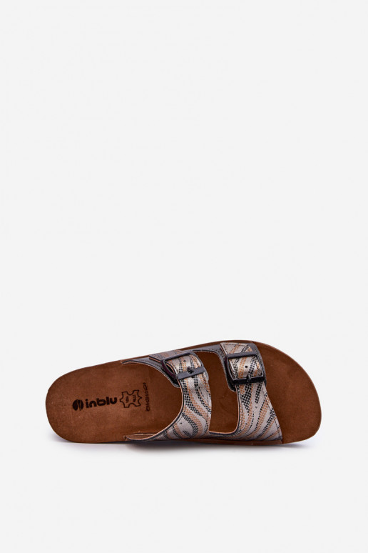 Pantuflas de mujer cómodas con hebillas Inblu CP000045 negro