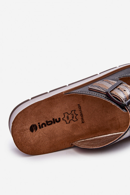 Pantuflas de mujer cómodas con hebillas Inblu CP000045 negro