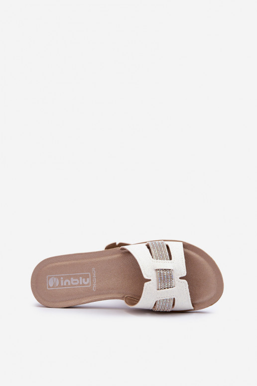 Pantuflas cómodas brillantes Inblu BA000050 blanco