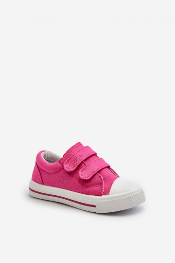 Calzado casual infantil con cierres adhesivos Big Star NN374113 rosa