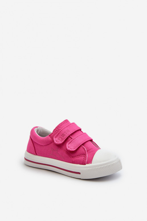 Calzado casual infantil con cierres adhesivos Big Star NN374113 rosa