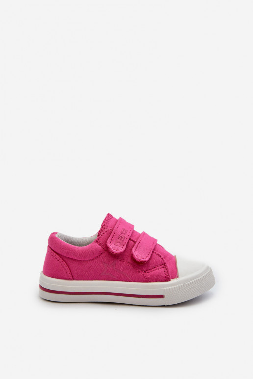 Calzado casual infantil con cierres adhesivos Big Star NN374113 rosa