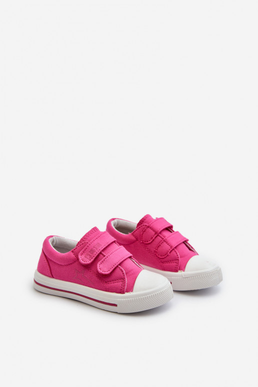 Calzado casual infantil con cierres adhesivos Big Star NN374113 rosa