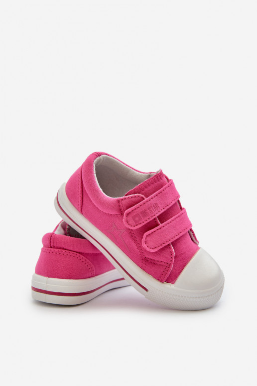 Calzado casual infantil con cierres adhesivos Big Star NN374113 rosa