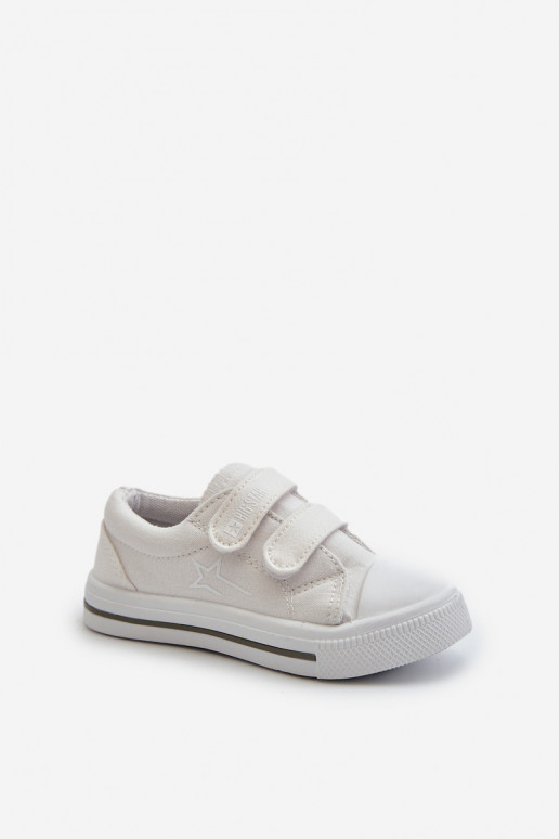 Calzado casual infantil con cierres adhesivos Big Star NN374117 color blanco