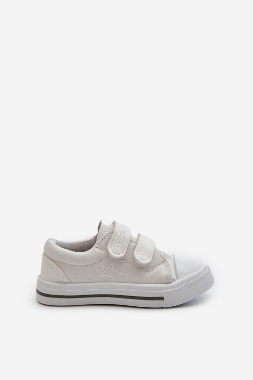 Calzado casual infantil con cierres adhesivos Big Star NN374117 color blanco