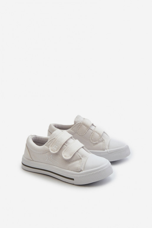 Calzado casual infantil con cierres adhesivos Big Star NN374117 color blanco